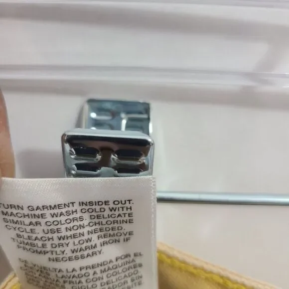 Kensie Jeans Yellow The Savannah High Rise Flare Crop 14/32 Casual Denim‎ - Picture 6 of 7